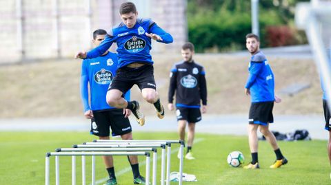 Fede Valverde, durante un entrenamiento en Vilalba