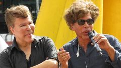 Igor y Grichka Bogdanoff en la inauguraci�n de una tienda en el 2016

