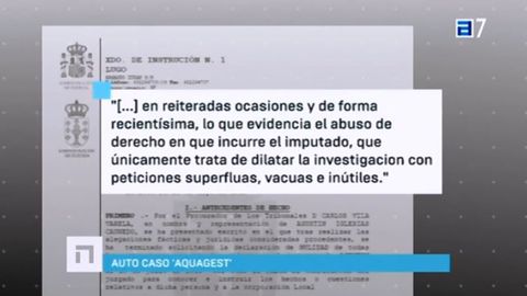 Auto de la jueza Pilar de Lara en la que acusa a Caundeo de dilatar la investigacin