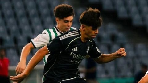 Bryan Bugar&iacute;n, en un partido reciente con el Real Madrid.