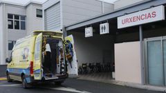 El �rea de Urxencias del hospital de Burela