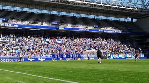 Entrenamiento Carlos Tartiere Real Oviedo Sporting.La aficin y los jugadores, durante el ltimo entrenamiento antes del derbi