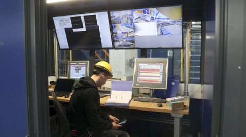 Instalaciones de la fábrica digital de bloques en construcción