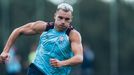 O xogador do Celta Ferran Jutgl�, nun adestramento.