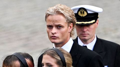Marius Borg, en el funeral del rey Harald.