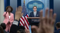 El asesor de Seguridad Nacional John Kirby, durante la rueda de prensa de este lunes en la Casa Blanca