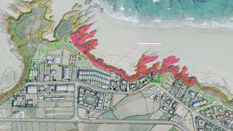 Zona de riesgo analizada en el estudio geolgico de San Bartolo