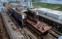 Imagen de archivo de uno de los megabuques anfibios para la Armada de Australia.