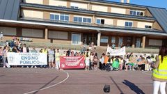 Una de las protestas celebradas en el colegio burelense en semanas pasadas