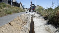Una obra anterior en la calle R�o Azor, en Palmeira.