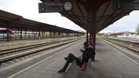 La estaci�n de Renfe de Ferrol sin trenes, en una imagen de archivo