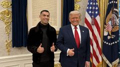 Cristiano Ronaldo con Donald Trump.