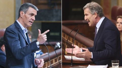 Pedro S�nchez y Alberto N��ez Feijoo en el Congreso.