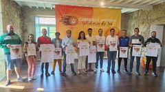 Acto de presentaci�n das camisetas conmemorativas da Carreira de Leo, celebrado este mediod�a en Meis