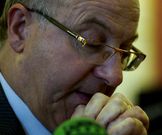 Fern�ndez, emocionado en la despedida. 