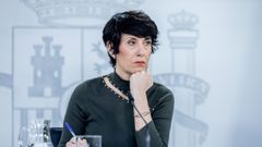 La ministra de Inclusi�n Seguridad Social y Migraciones, Elma Saiz, durante una rueda de prensa tras el Consejo de Ministros.