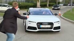 Karim Benzema a su llegada a Madrid