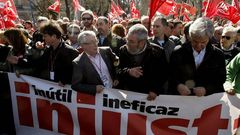 Primeras movilizaciones de los sindicatos mayoritarios tras la convocatoria de la huelga general del 29 de marzo