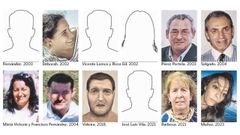 Las v�ctimas de los cr�menes sin resolver desde el a�o 2000.