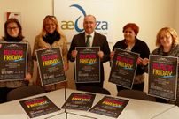 Presentaci�n da carteler�a, na AED, que se colocar� nas tendas. 