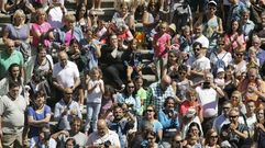 Turistas en Santiago celebrando el Ap�stol