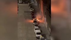 Arde un contenedor en la calle R�a do Burgo
