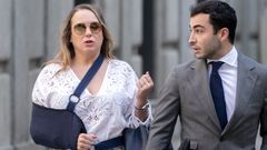 Leonor González Pano, a su llegada al Supremo para declarar.
