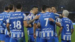 Los deportivistas celebran un gol