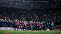 Camp Nou.El Barcelona en su �ltimo partido en el Camp Nou