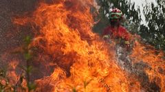 El incendio, activo desde el s�bado, se expande por el centro del pa�s luso entre los distritos de A Guarda y Santarem