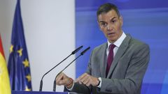 Pedro Snchez, durante la clausura del acto  Por un pacto de Estado frente a la emergencia climtica.
