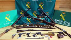 Armas halladas en una vivienda rural de Mieres