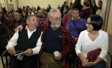 Pepe Vila, Quico Cadaval y Dolores May�n, durante la gala. 