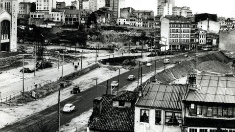 Zona del jardn de Cuatro Caminos en el ao 1969.