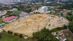 Imagen de las obras de construcci�n del hospital p�blico Gran Montecelo, en Pontevedra, tras cinco meses de trabajos