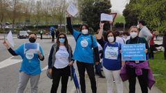 Lectura en Santiago del manifiesto de la huelga del personal del Consorcio de Benestar