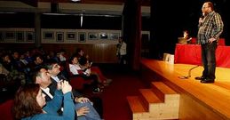 El director, Ricardo Ventosa, explic� el proyecto ganador del Meteoescolas.