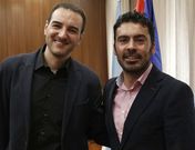 El director do curso, Valeri� Carril, y el alcalde, Juan Anta.