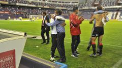 Vzquez, celebrando la permanencia en Valladolid el pasado sbado