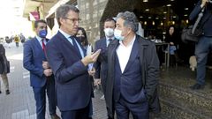 Alberto N��ez Feijoo ,con el alcalde de Pontevedra., Miguel Anxo Ferm�ndez Lores, el pasado 22 de febrero