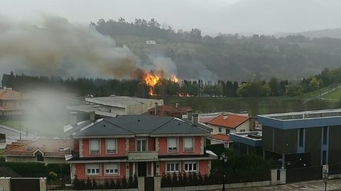 Incendio en Monte Cerrao, Oviedo