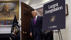 El presidente de Estados Unidos, Donald Trump, presume de desmontar la legislaci�n de su pa�s