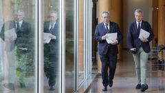 El conselleiro de Sanidade,�Antonio G�mez Caama�o, y el presidente de la Xunta, Alfonso Rueda