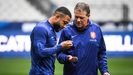 Memphis Depay con Ronald Koeman.Memphis Depay con Ronald Koeman con Pases Bajos