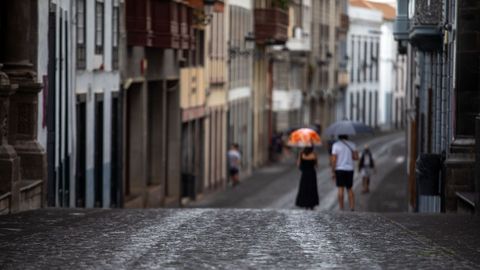 Lluvia de ceniza por la erupcin del volcn de La Palma