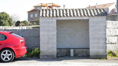 Marquesina hecha de piedra