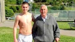 Héber Pena con su abuelo Lolo
