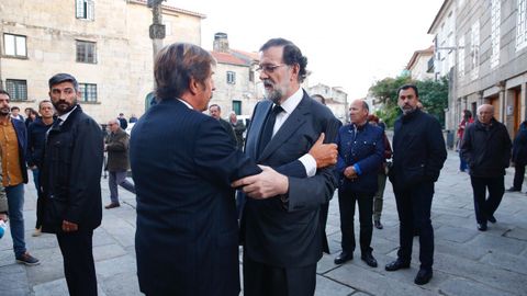 Dirigentes del PP, como Fernando Mart�nez Ma�llo, se desplazaron a Ponttevedra para asistir al funeral por el padre de Mariano Rajoy