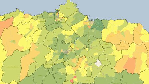 Atlas de Distribución de Renta de los Hogares en el área central de Asturias