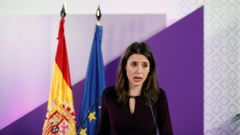 La ministra de Igualdad, Irene Montero, en el acto oficial del Da de la Mujer